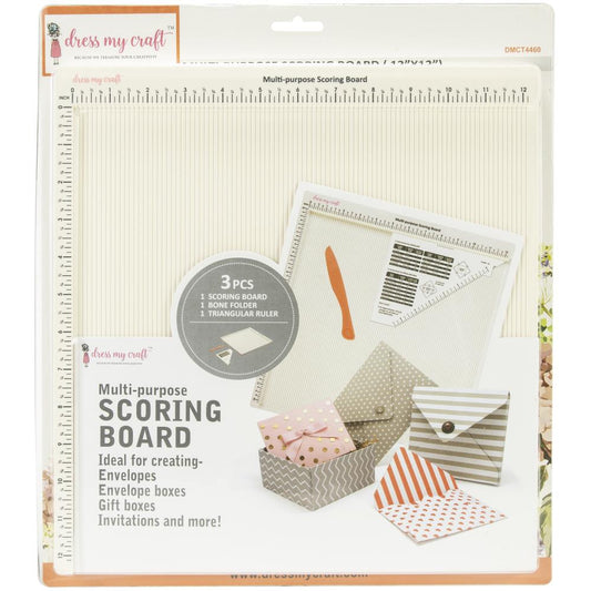 DRESS MY CRAFT MULTI PURPOSE SCORING BOARD 12" X 12"