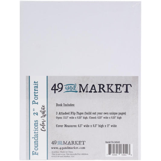 WHITE FOUNDATIONS 2" PORTRAIT ALBUM - 49 AND MARKET