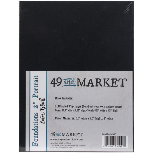 BLACK FOUNDATIONS 2" PORTRAIT ALBUM - 49 AND MARKET