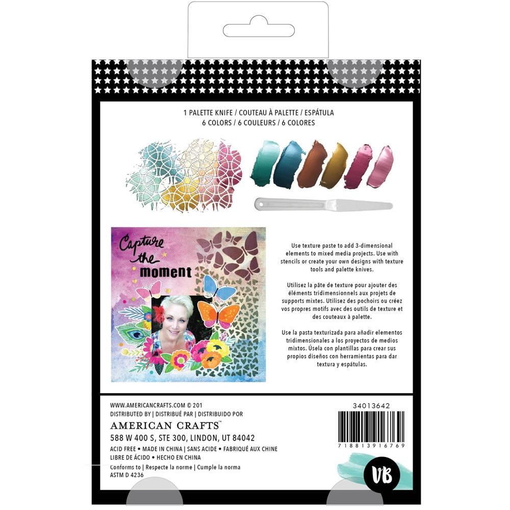 VICKI BOUTIN MIXED MEDIA METALLIC TEXTURE PASTE SET
