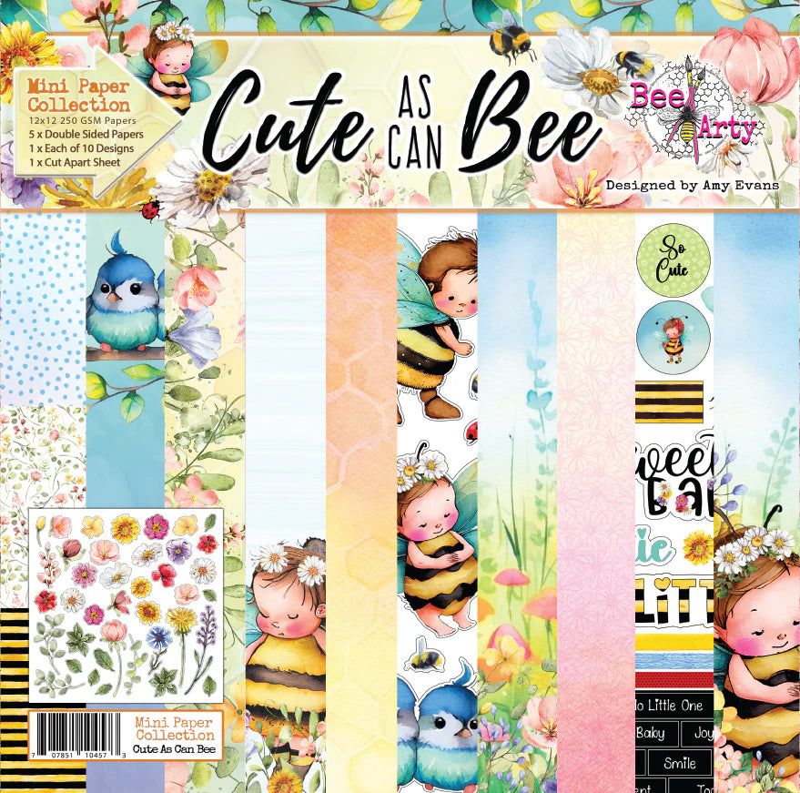 CUTE AS CAN BEE 12" X 12" MINI PAPER COLLECTION PACK - BEE ARTY