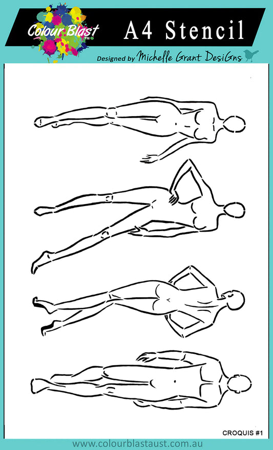 CROQUIS 1 A4 STENCIL BY BEE ARTY