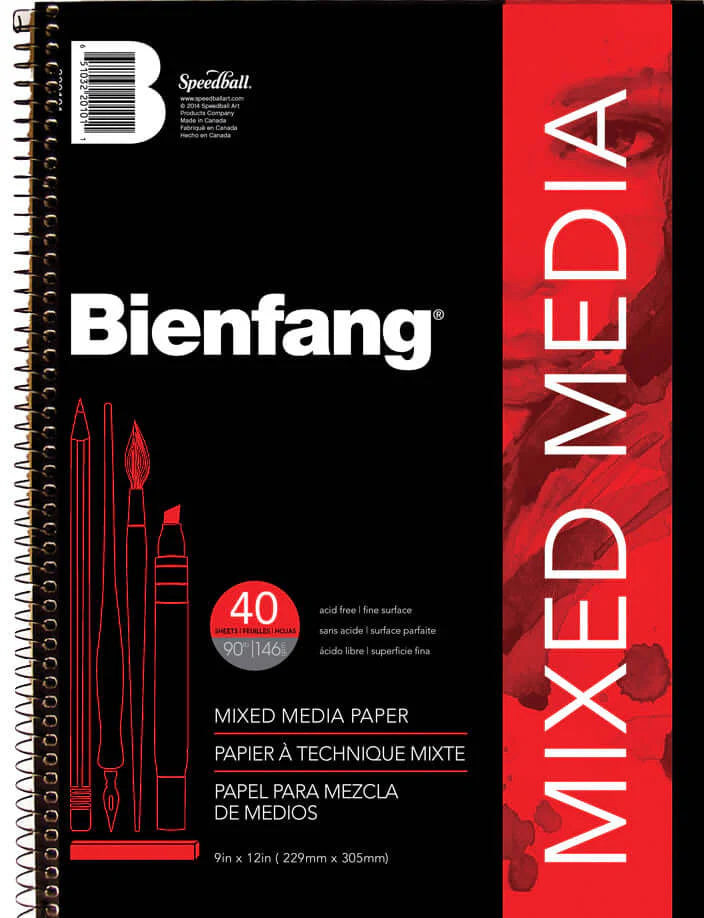 BIENFANG MIXED MEDIA 9" X 12" - 40 PAGE PAD - SPEEDBALL ART PRODUCTS