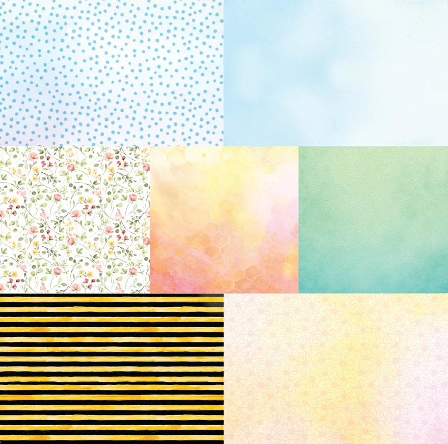 CUTE AS CAN BEE 12" X 12" MINI PAPER COLLECTION PACK - BEE ARTY