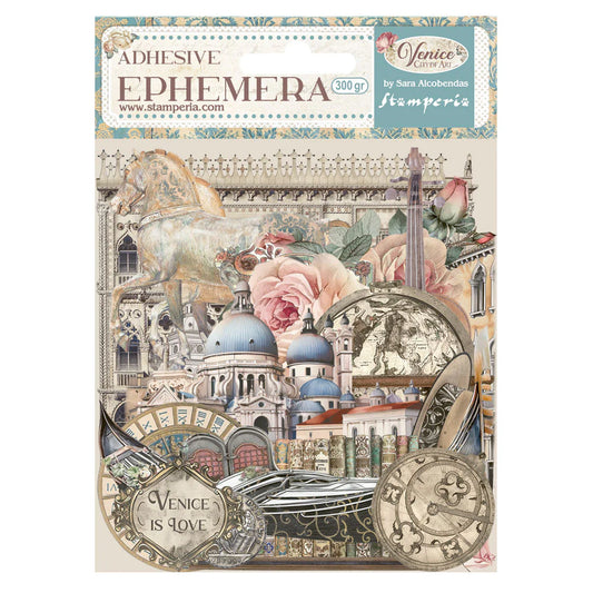 STAMPERIA ADHESIVE EPHEMERA PACK - VENICE CITY OF ART
