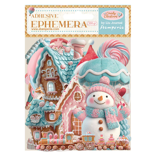 STAMPERIA ADHESIVE EPHEMERA PACK - CANDY CHRISTMAS