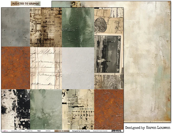 ADDICTED TO GRUNGE 12" X 12" COLLECTION PACK - BEE ARTY