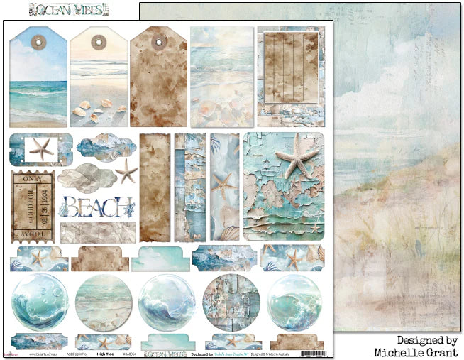 OCEAN VIBES 12" X 12" COLLECTION PACK - BEE ARTY