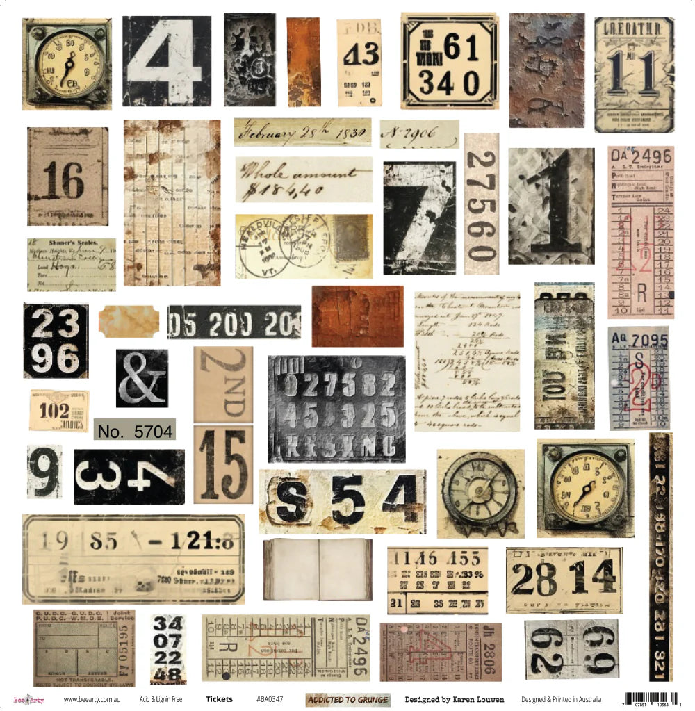 ADDICTED TO GRUNGE 12" X 12" COLLECTION PACK - BEE ARTY