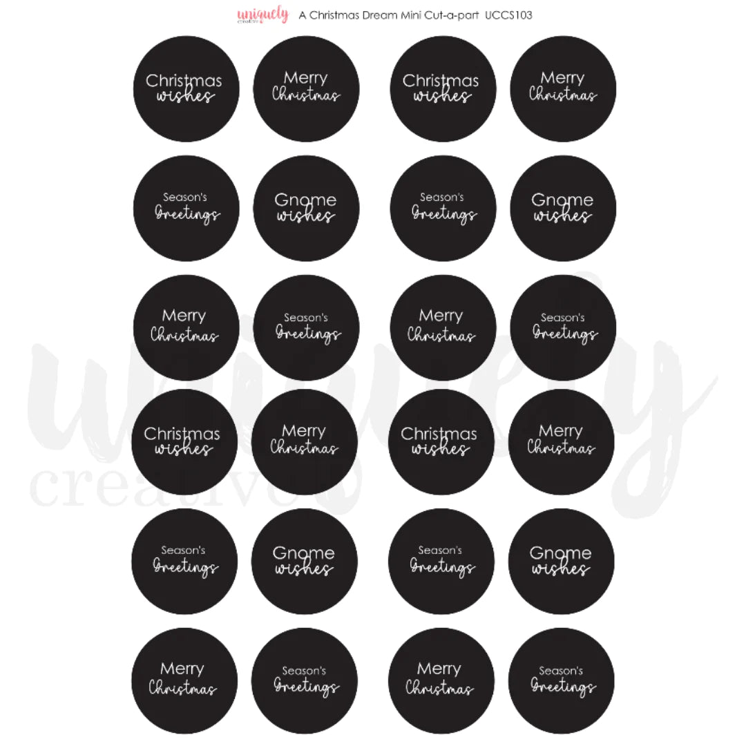 A CHRISTMAS DREAM CUT-A-PART SHEET MINI