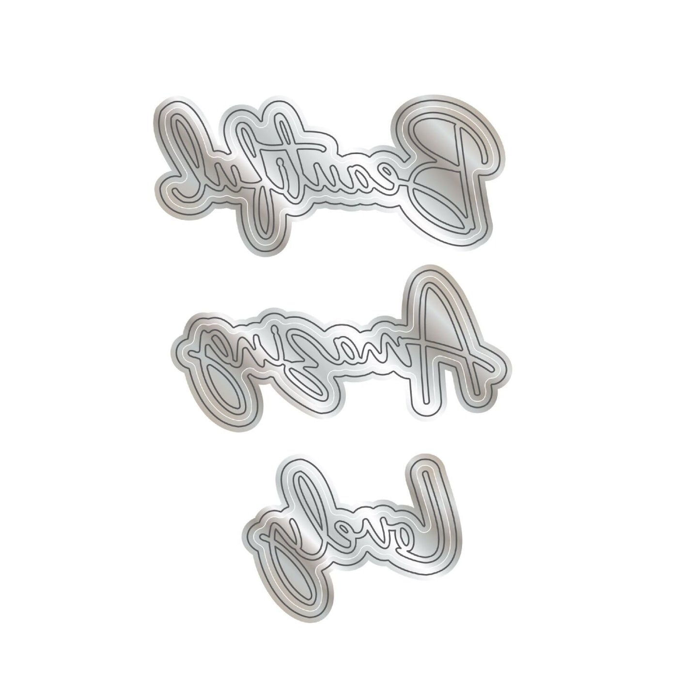 CHLOES CREATIVE CARDS DIE & STAMP SET - AMAZING, BEAUTIFUL, LOVELY SENTIMENT BUILDER