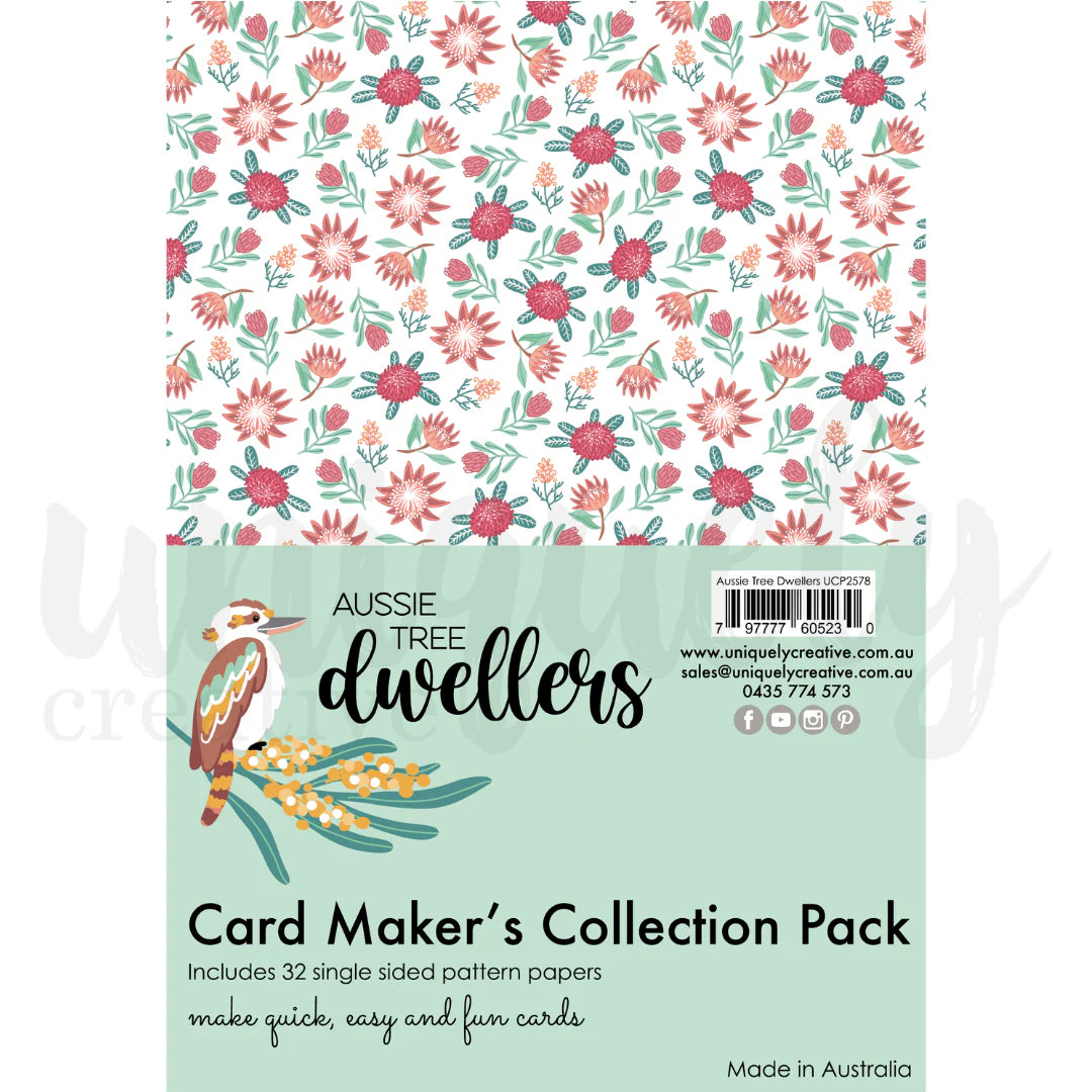 AUSSIE TREE DWELLERS A5 CARD MAKER'S COLLECTION/CREATIVE CUTS PACK BY UNIQUELY CREATIVE