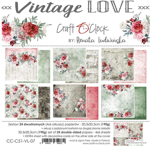 VINTAGE LOVE CARDMAKING/SCRAPBOOKING PRODUCTS PACK