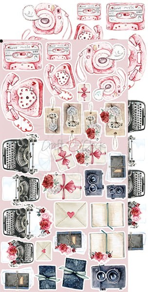 VINTAGE LOVE EXTRAS SET - VINTAGE - BY CRAFT O'CLOCK