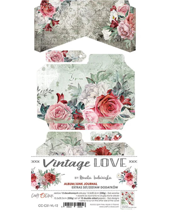 VINTAGE LOVE CARDMAKING/SCRAPBOOKING PRODUCTS PACK