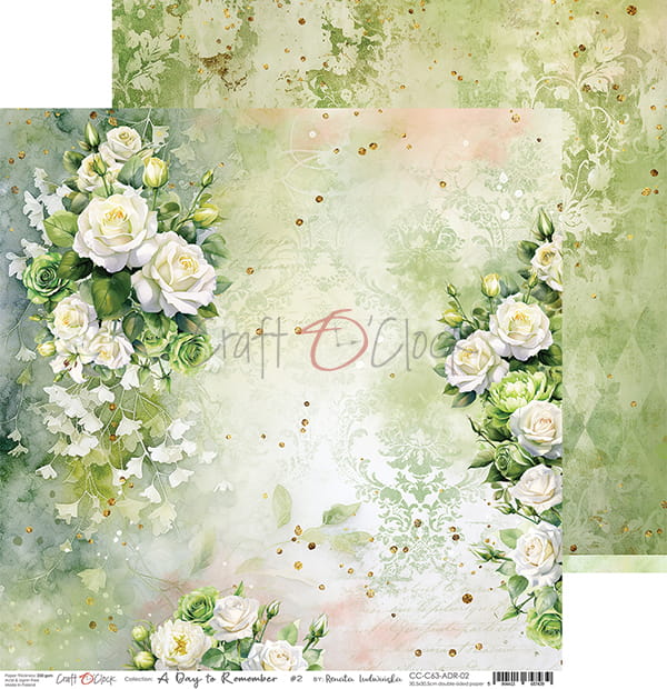 A DAY TO REMEMBER 12" X 12" SET OF PAPERS