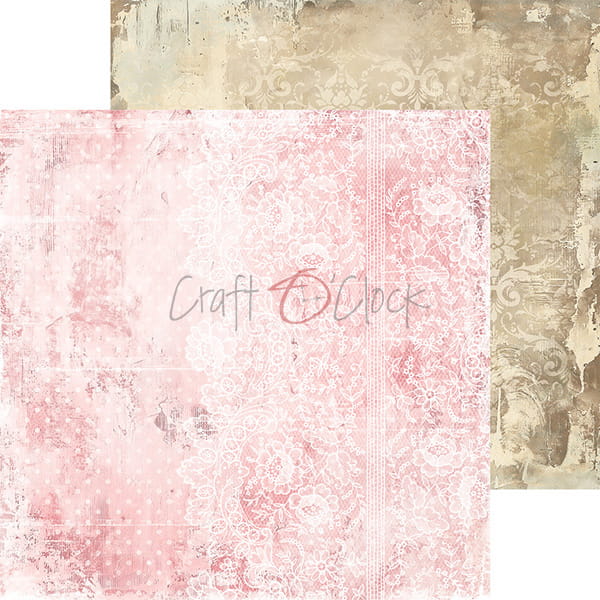 GIRL & CURL 8" X 8" MINI SET OF BASIC PAPERS - CRAFT O'CLOCK