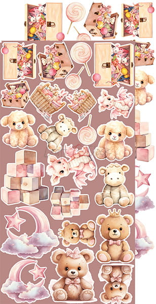 GIRL & CURL - BABY GIRL - EXTRAS SET BY CRAFT O'CLOCK
