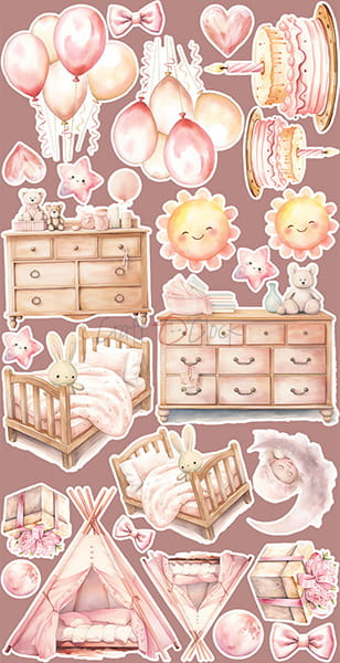 GIRL & CURL - BABY GIRL - EXTRAS SET BY CRAFT O'CLOCK