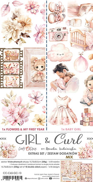 GIRL & CURL MIXED EXTRAS SET BY CRAFT O'CLOCK