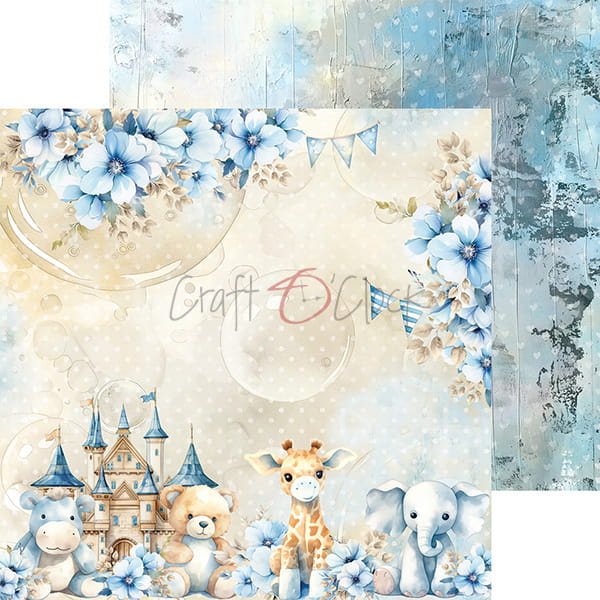 BOY & TOY 8" X 8" MINI SET OF PAPERS - CRAFT O'CLOCK