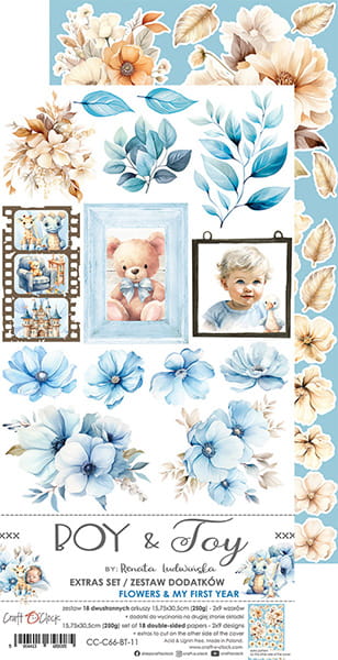 BOY & TOY - FLOWERS & MY FIRST YEAR - EXTRAS SET BY CRAFT O'CLOCK