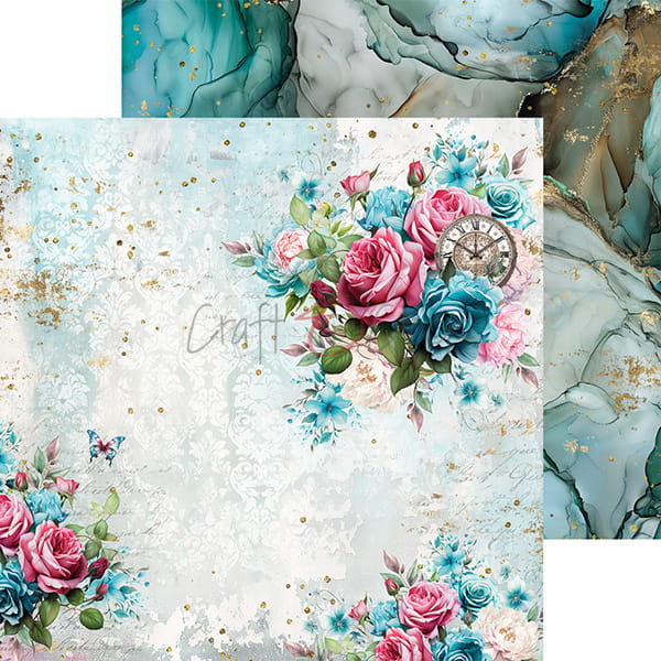 SOULFLOWERS 8" X 8" MINI SET OF PAPERS - CRAFT O'CLOCK