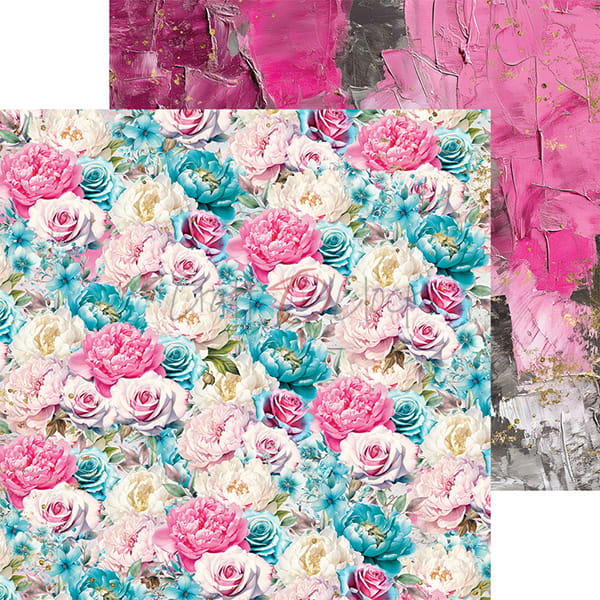 SOULFLOWERS 8" X 8" MINI SET OF PAPERS - CRAFT O'CLOCK