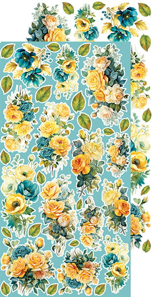 SUNSET MOOD EXTRAS SHEET #3 - FLOWERS & MORE - BY CRAFT O'CLOCK