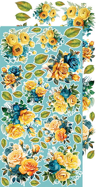 SUNSET MOOD EXTRAS SHEET #4 - FLOWERS & MORE - BY CRAFT O'CLOCK