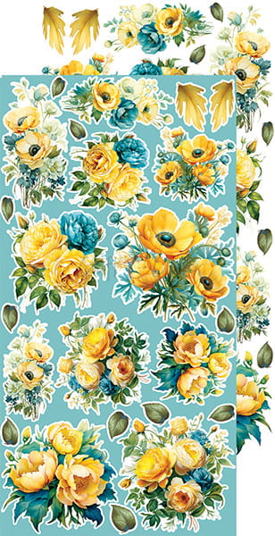 SUNSET MOOD EXTRAS SHEET #5 - FLOWERS & MORE - BY CRAFT O'CLOCK