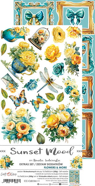 SUNSET MOOD - FLOWERS & MORE - EXTRAS SET BY CRAFT O'CLOCK