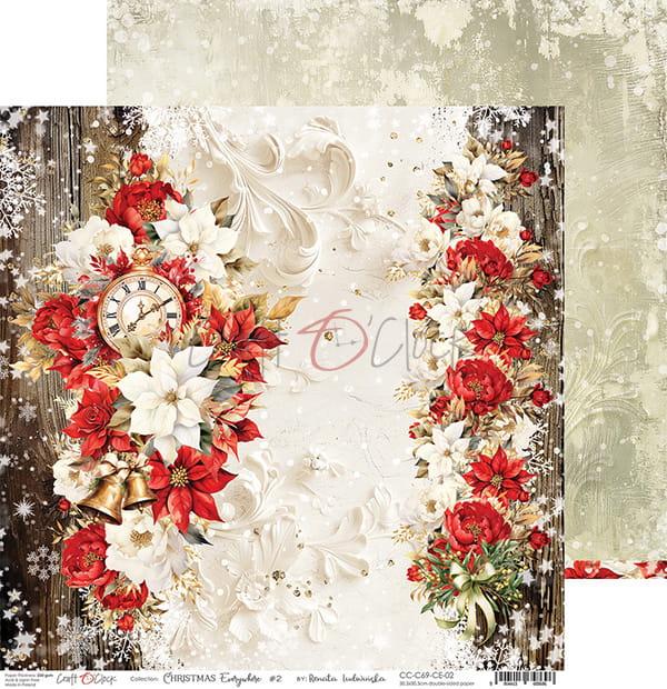 CHRISTMAS EVERYWHERE 12" X 12" SET OF PAPERS - CRAFT O'CLOCK