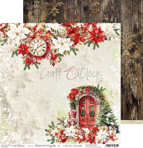 CHRISTMAS EVERYWHERE 12" X 12" SET OF PAPERS - CRAFT O'CLOCK