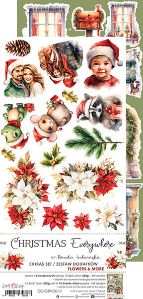 CHRISTMAS EVERYWHERE - FLOWERS & MORE - EXTRAS SET BY CRAFT O'CLOCK