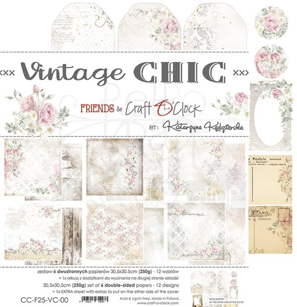 VINTAGE CHIC CARDMAKING/SCRAPBOOKING PRODUCTS PACK