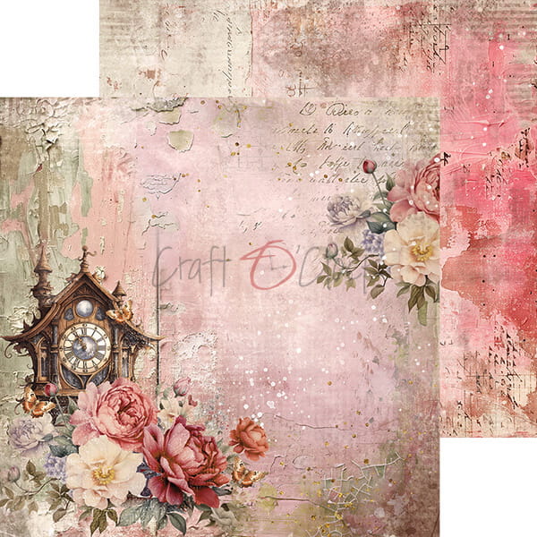 VINTAGE SONATA 8" X 8" MINI SET OF PAPERS - CRAFT O'CLOCK