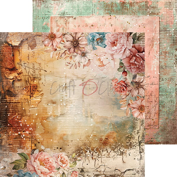 VINTAGE SONATA 8" X 8" MINI SET OF PAPERS - CRAFT O'CLOCK