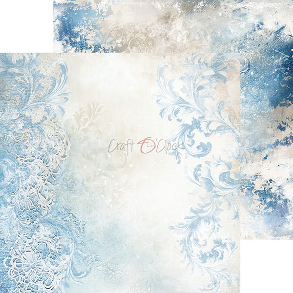 SOMETHING BLUE 8" X 8" MINI SET OF BASIC PAPERS - CRAFT O'CLOCK