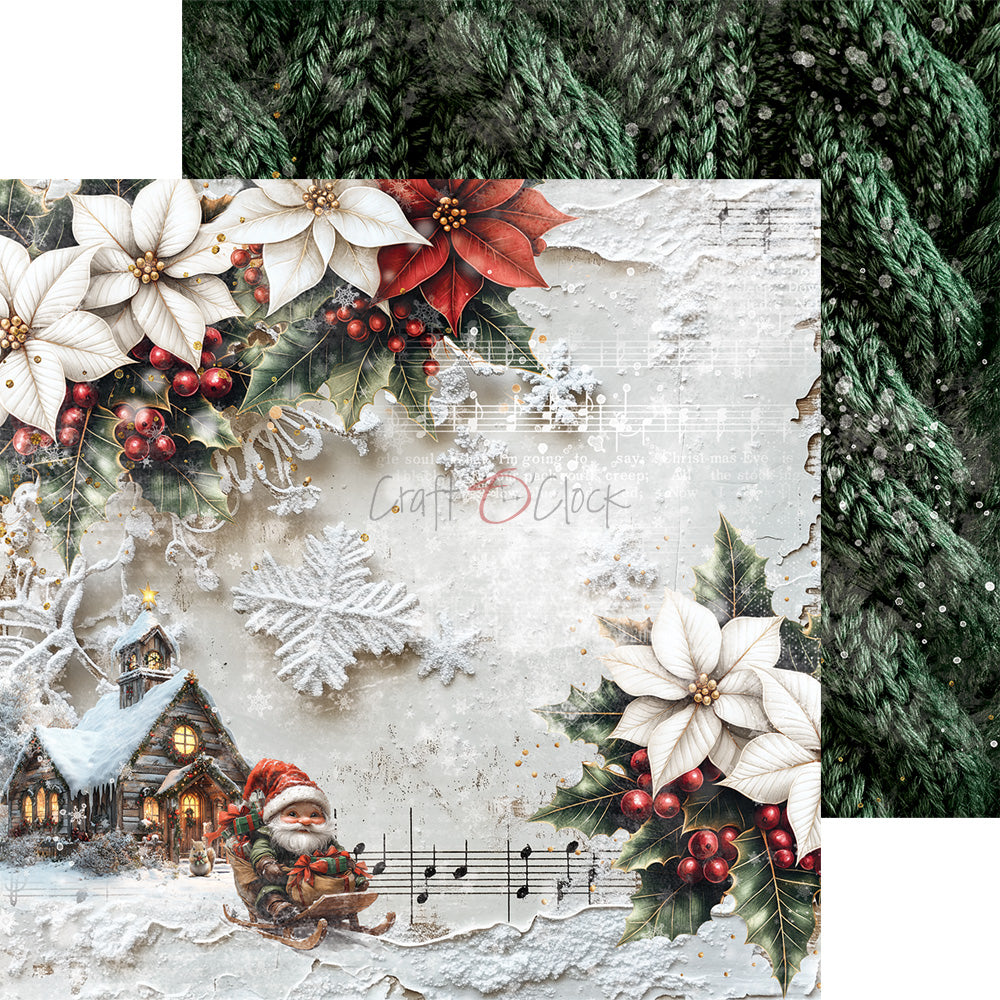 OH, CHRISTMAS NIGHT! 8" X 8" MINI SET OF PAPERS -  CRAFT O'CLOCK