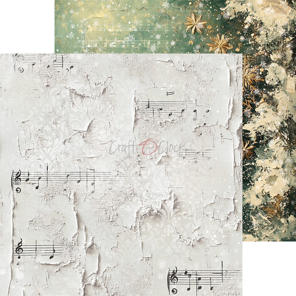 OH, CHRISTMAS NIGHT! 8" X 8" MINI SET OF BASIC PAPERS - CRAFT O'CLOCK