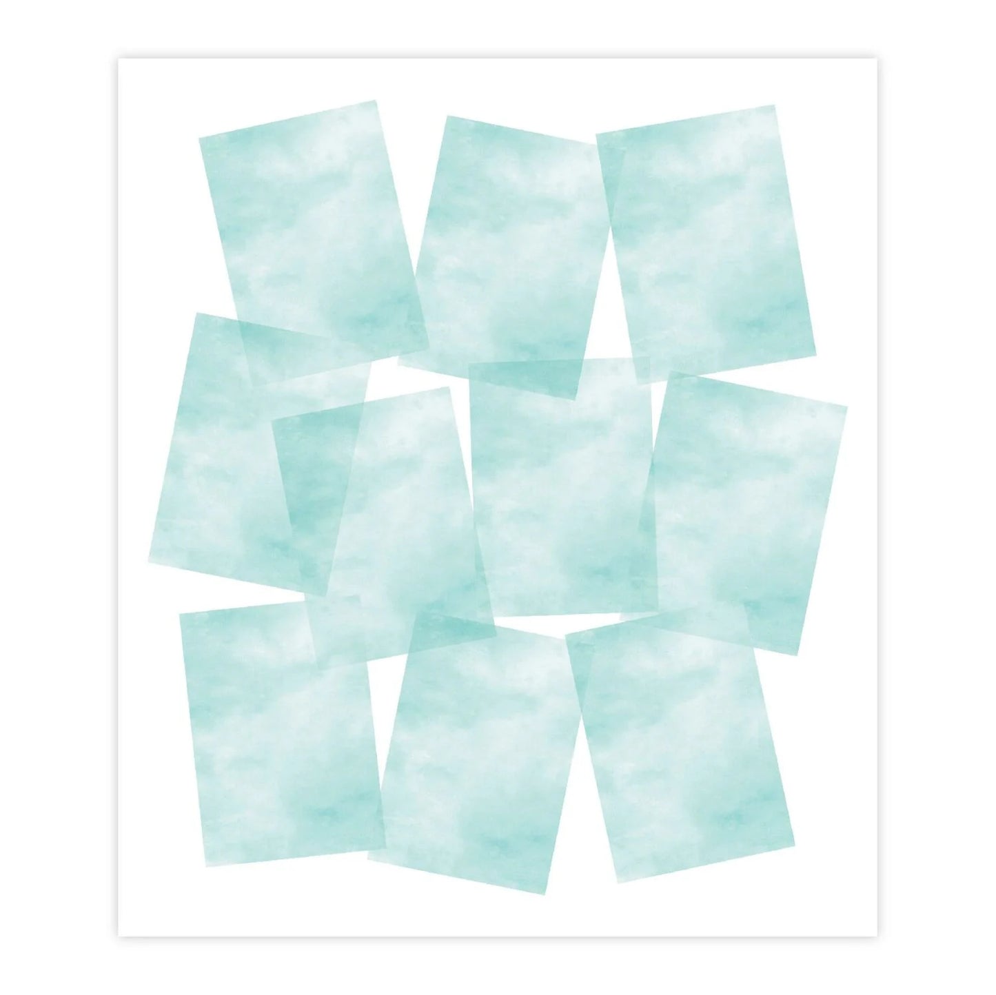 CHLOES CREATIVE CARDS DESIGNER PRINTED A4 VELLUM -AQUAMARINE WASH