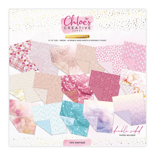 CHLOES CREATIVE CARDS DESIGNER PAPER PAD (8" X 8") -CHIC BOUTIQUE