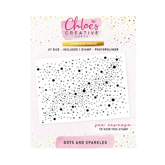 CHLOES CREATIVE CARDS DOTS AND SPARKLES CLEAR PHOTOPOLYMER STAMP SET