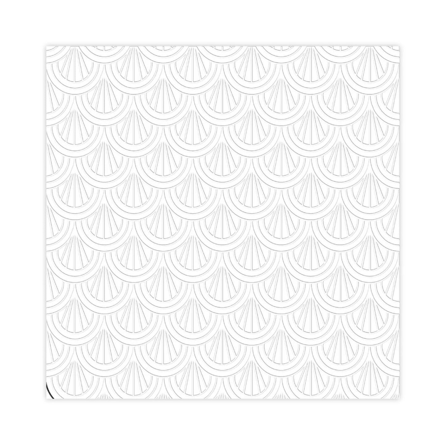 CHLOES CREATIVE CARDS FABULOUS FAN 8"x 8" 2D EMBOSSING FOLDER