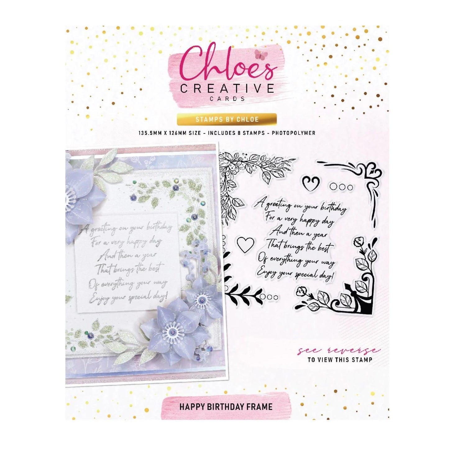 CHLOES CREATIVE CARDS STAMPS BY CHLOE - HAPPY BIRTHDAY FRAME