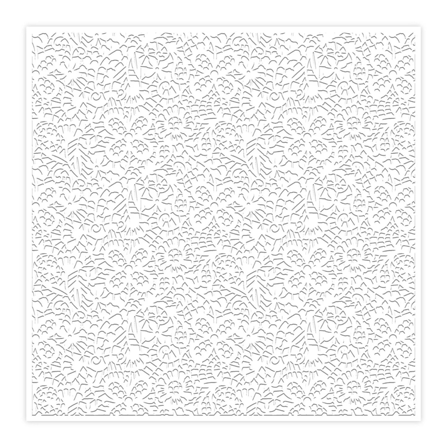 CHLOES CREATIVE CARDS LACE BACKGROUND 8"x 8" EMBOSSING FOLDER