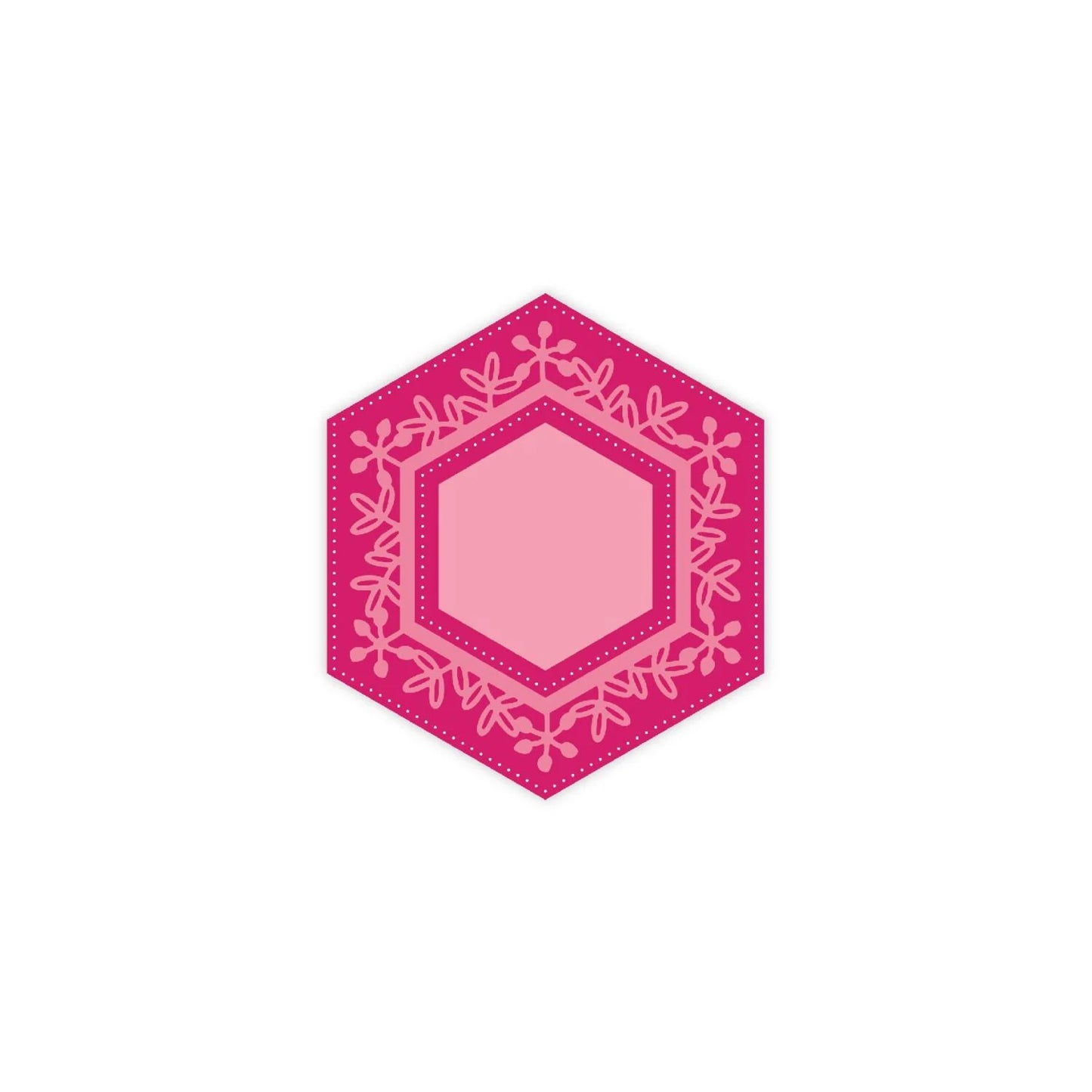 CHLOES CREATIVE CARDS METAL DIE SET - LEAFY LACE HEXAGON