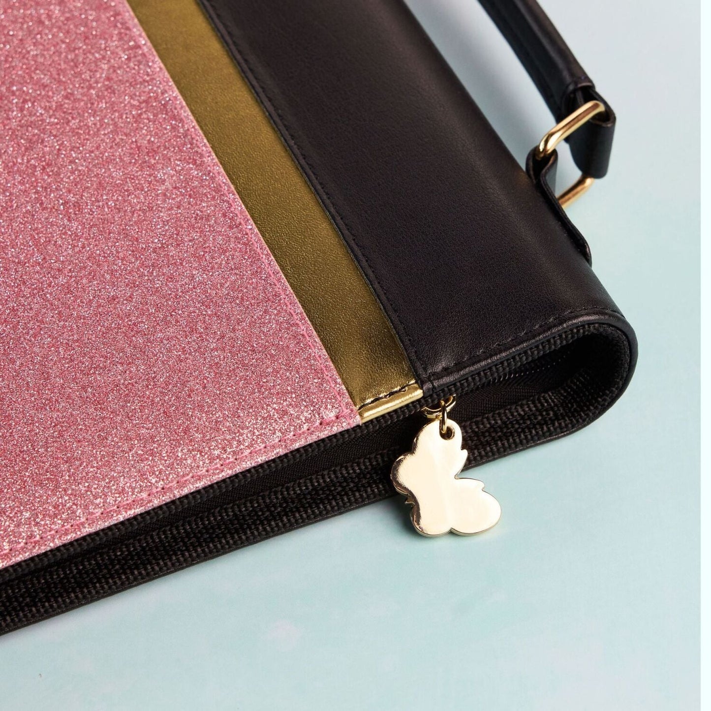 CHLOES CREATIVE CARDS PINK GLITTER LUXURY STORAGE BINDER