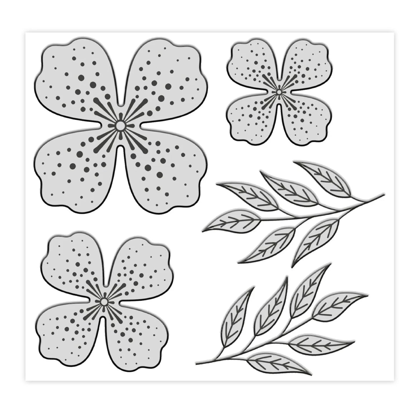 STAMPS BY CHLOE MAJESTIC FLOWER CLEAR PHOTOPOLYMER STAMP
